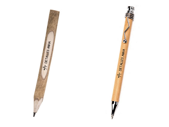 Bolígrafo y lápiz eco friendly para merchandising